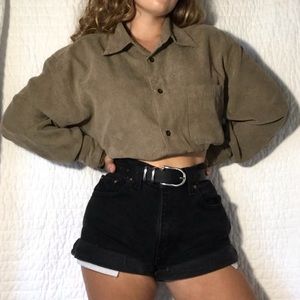 SALE💛 Vintage Tan Corduroy Button Up Long Sleeve